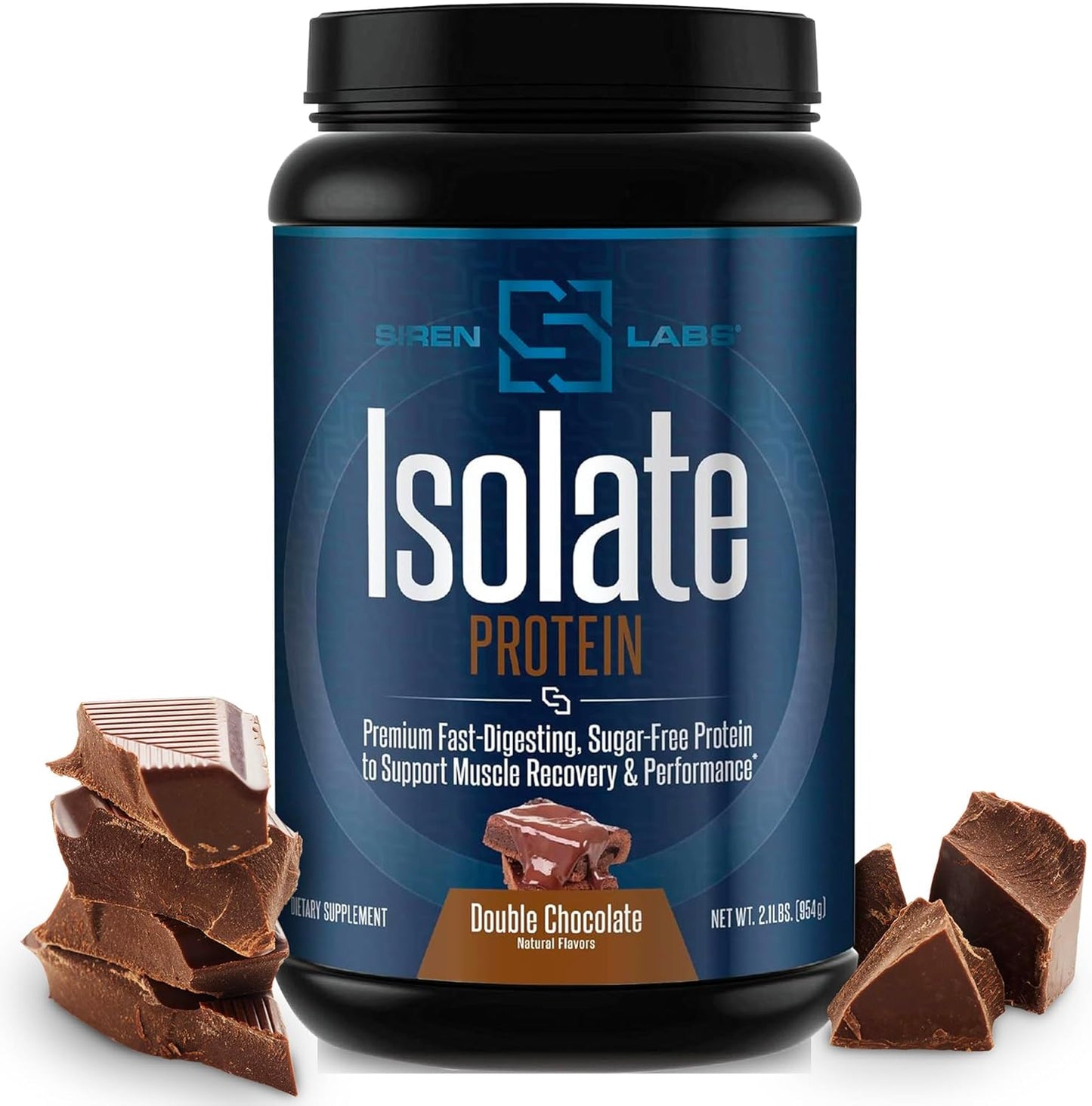 SIRENLABS Isolate Premium Whey Protein Powder Keto Isolate and Hydrolysate with Amino Acids Including Glutamine for Lean Muscle Growth and Recovery - Decadent Chocolate (30 Servings)