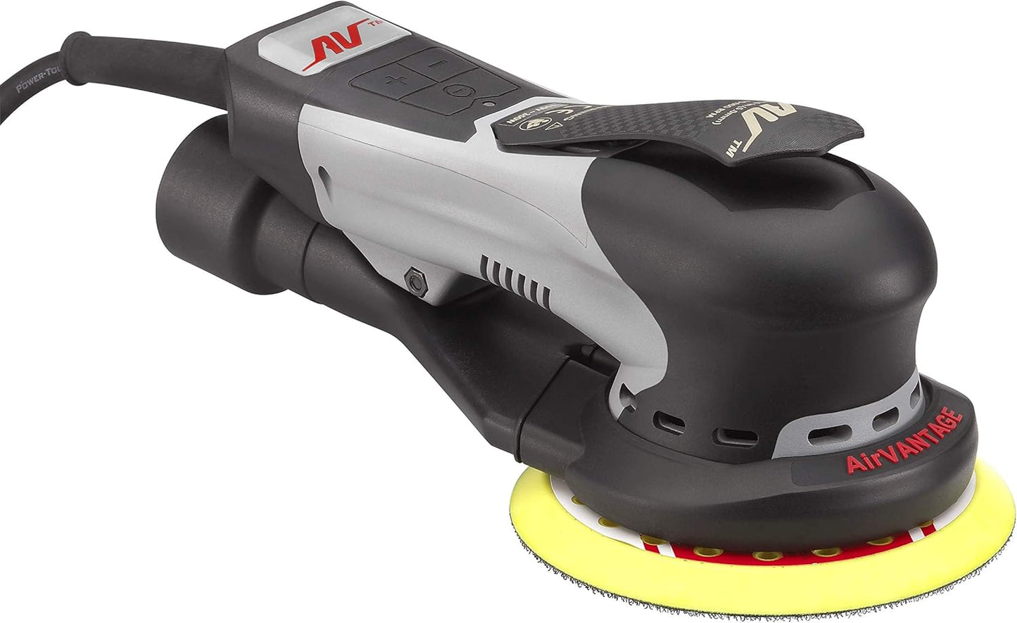 AirVANTAGE 5" Palm-Style, 2nd Generation Industrial Advanced Electric Sander Central-Vacuum with Low-Profile Pad (3\/32- Hook & Loop)