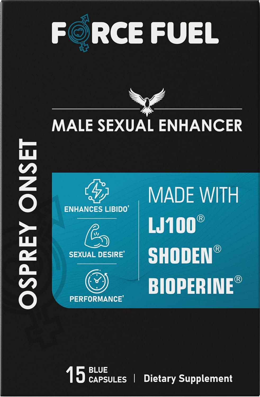 Sex Pills for Men – Last Longer in Bed and Enhance Erection Sensitivity – Includes Lab-Tested LJ100 Tongkat Ali, Shoden Ashwagandha & Bioperine – 15 Capsules for Men Aged 20-60 – Osprey Onset