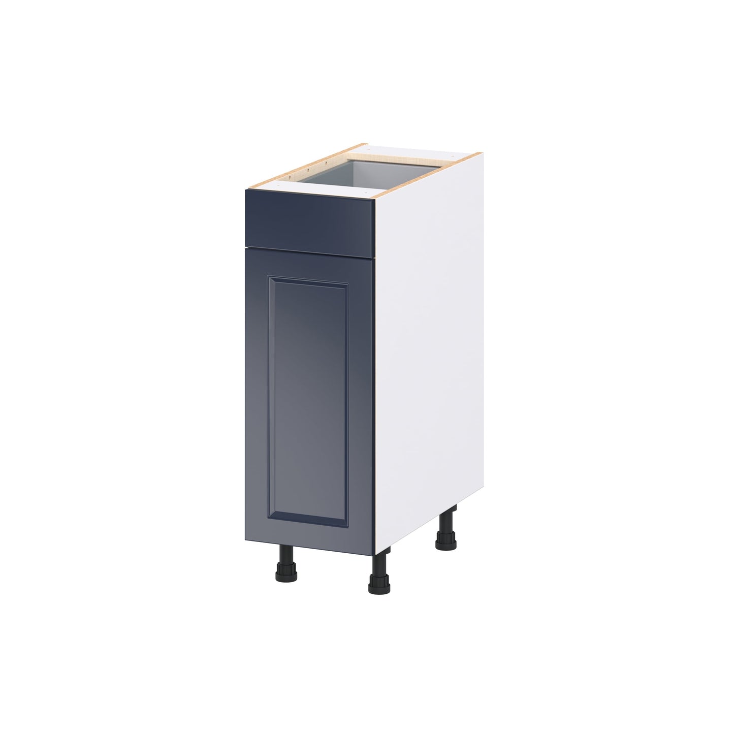 Hugo&Borg Lorette 12-in W x 34.5-in H x 24-in D Navy Blue Base Fully assembled Cabinet Recessed Panel