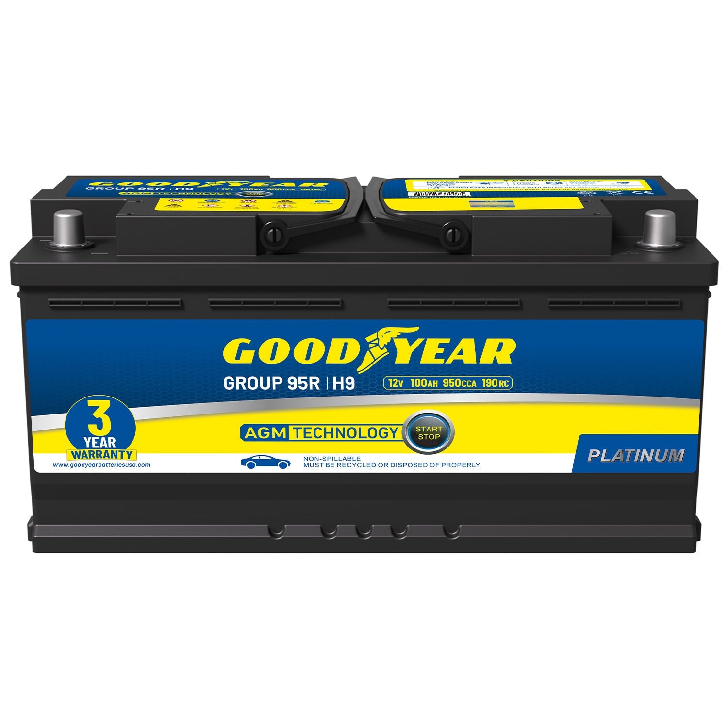 Goodyear Sealed lead acid 121000 Backup power Batteries