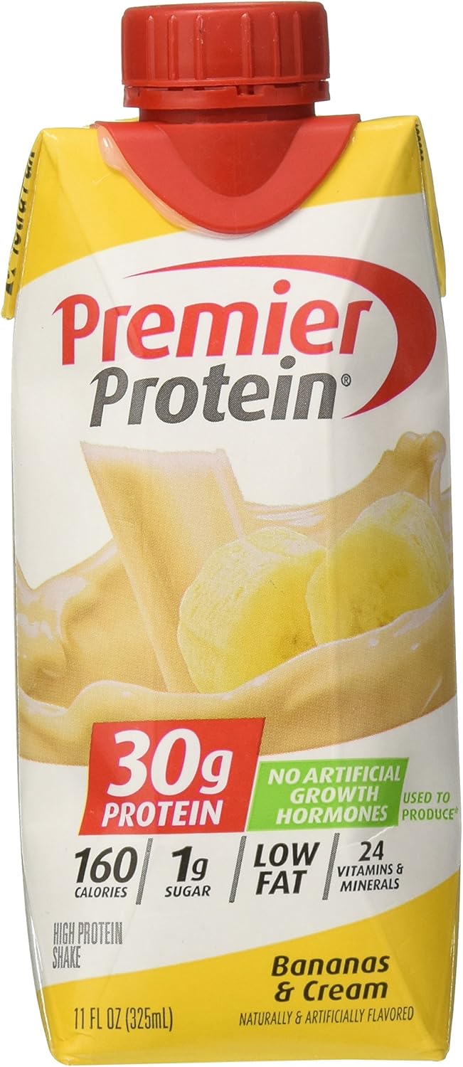 Premier Nutrition Protein Shakes, Bananas/Cream, 18 Count