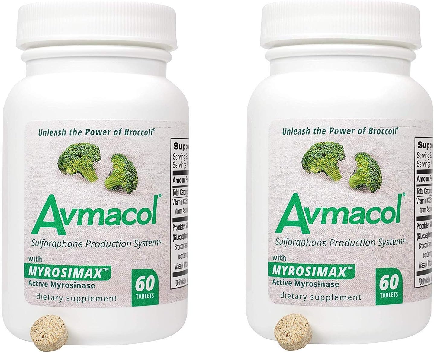 AVMACOL® (120) 2 Bottle Value Sulforaphane Supplement with Myrosinase