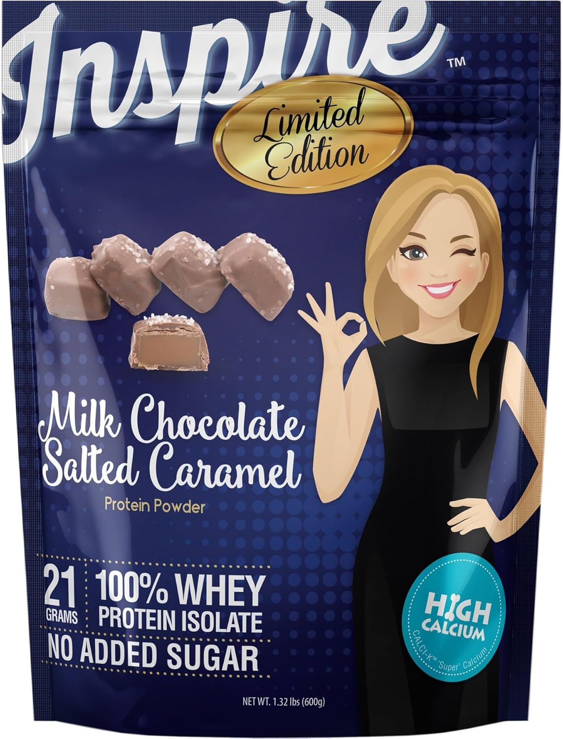 Inspire Milk Chocolate Salted Caramel 21g Whey Protein Isolate Powder