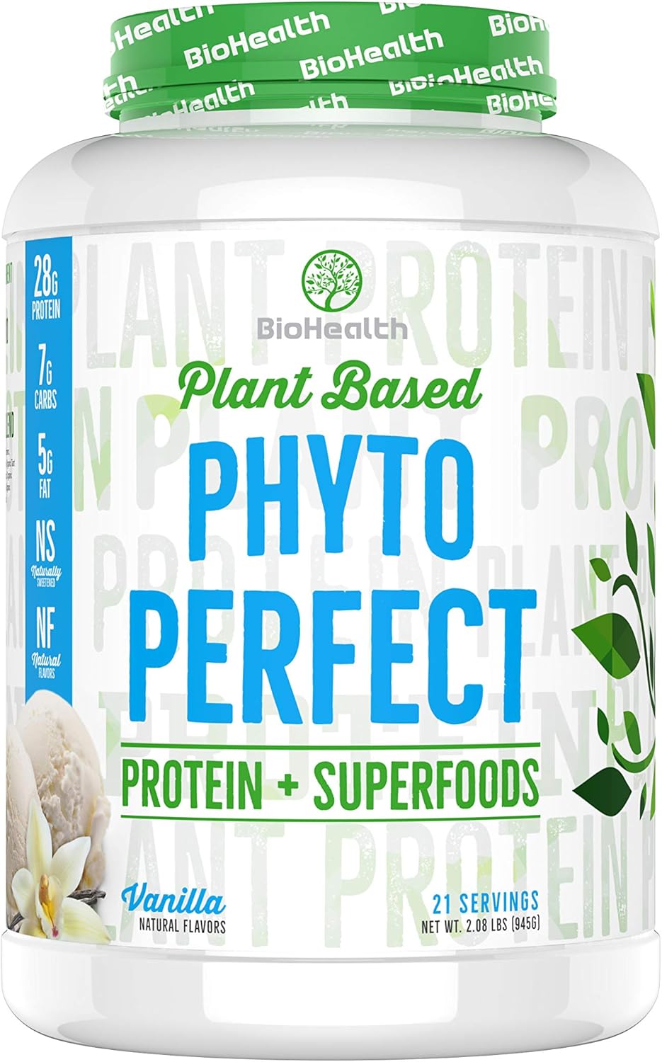Phyto Perfect Vanilla (2lb) | Vegan Protein Plus Superfoods | Protein with Organic Veggies and Fruits