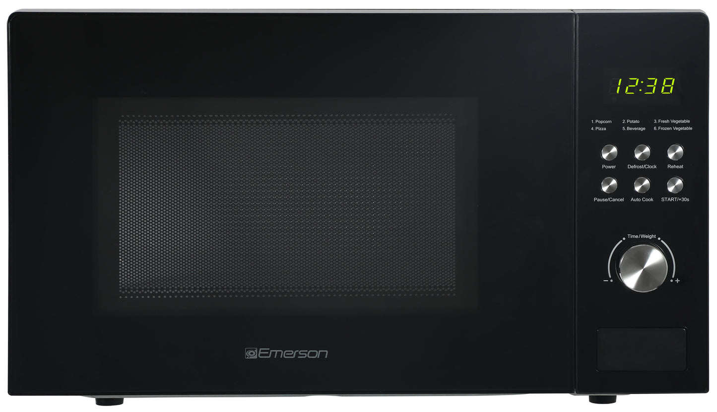 Emerson 1.1 Cu. Ft., 1000W Black Countertop Microwave Oven, MW1101B