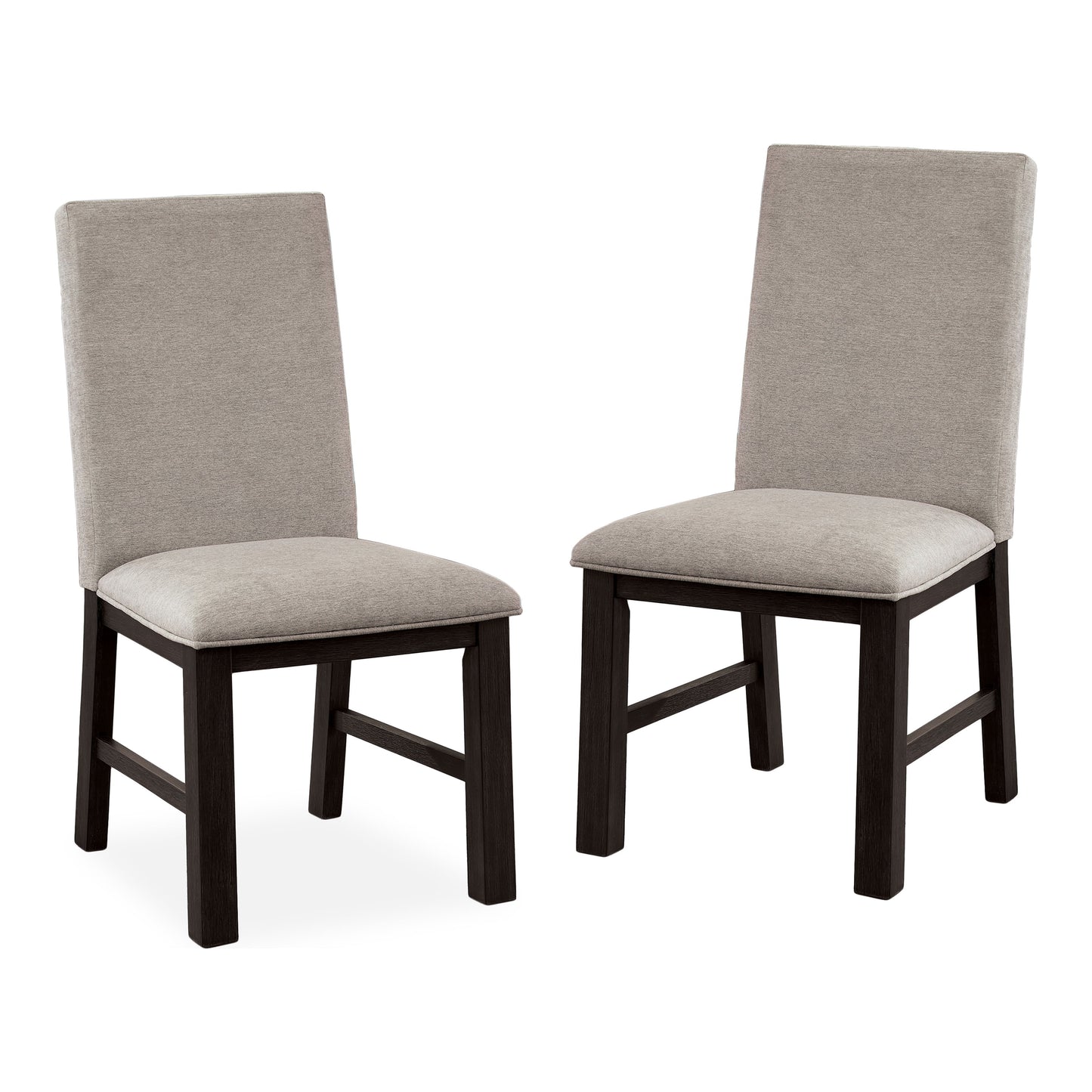 Furniture of America Monte Indoor Transitional Wood Side Chairs, Antique Gray (Set of 2)