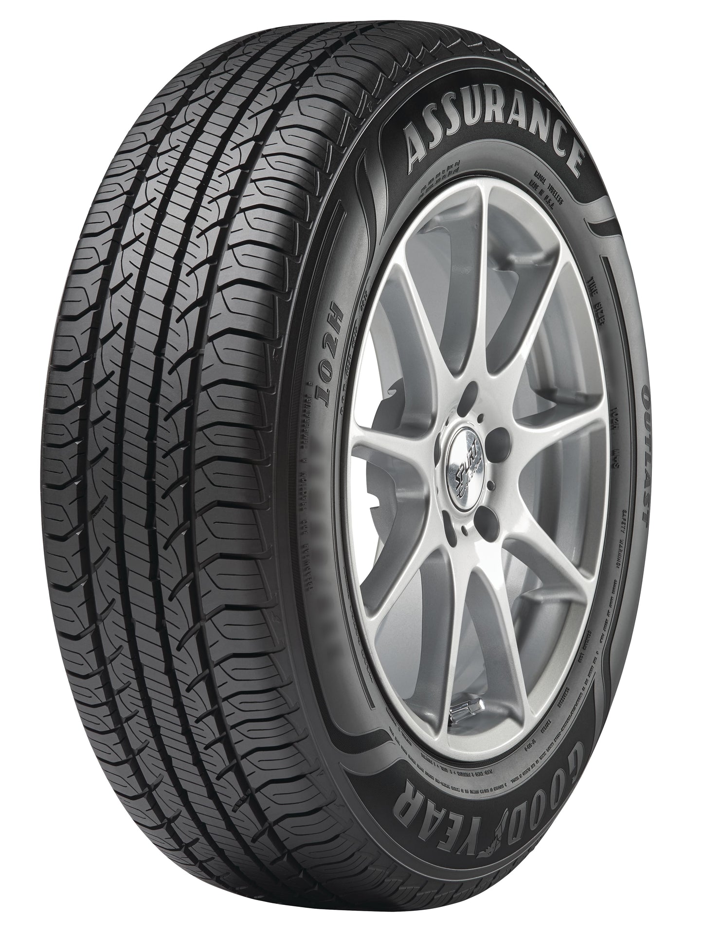 Goodyear Assurance Outlast 215/55R17 94V All-Season Tire Fits: 2011-15 Chevrolet Cruze Eco, 2012-14 Toyota Camry Hybrid XLE