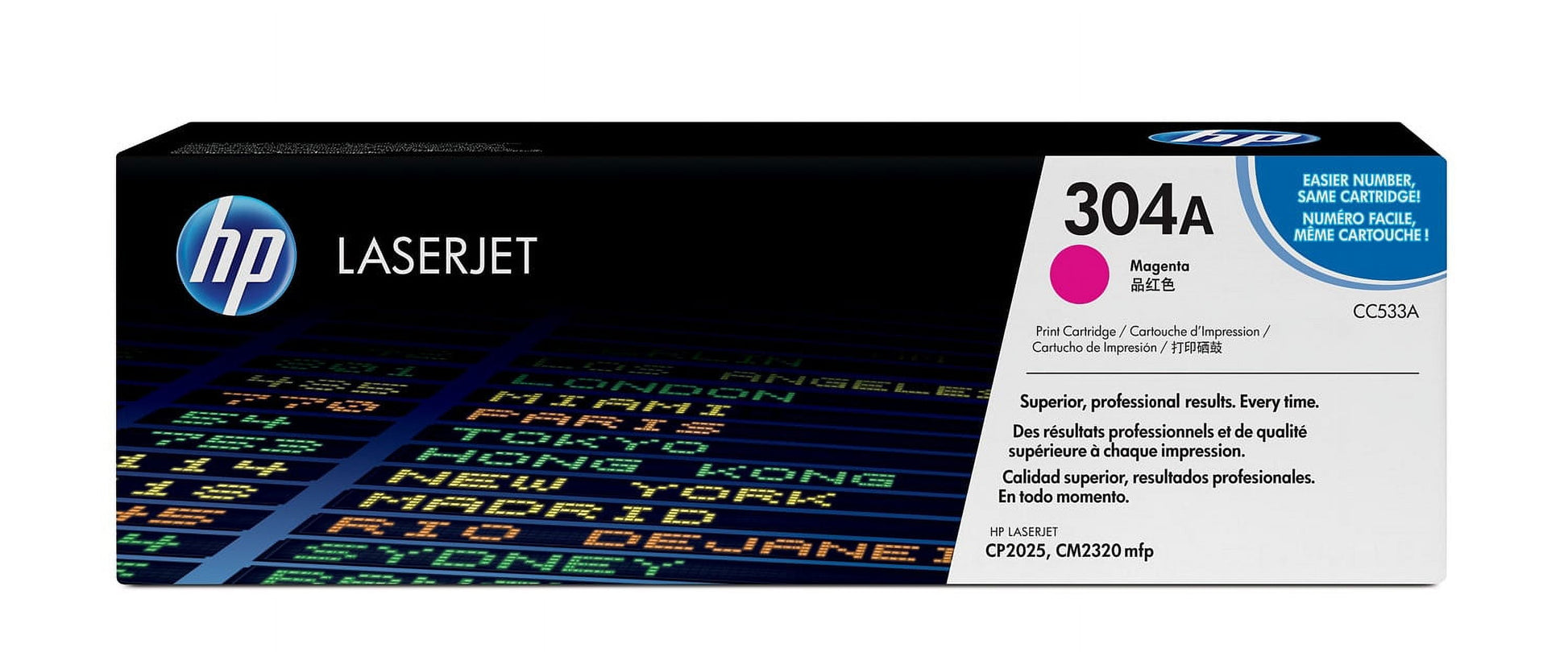 HP 304A Magenta Original LaserJet Toner Cartridge, ~2,800 pages, CC533A
