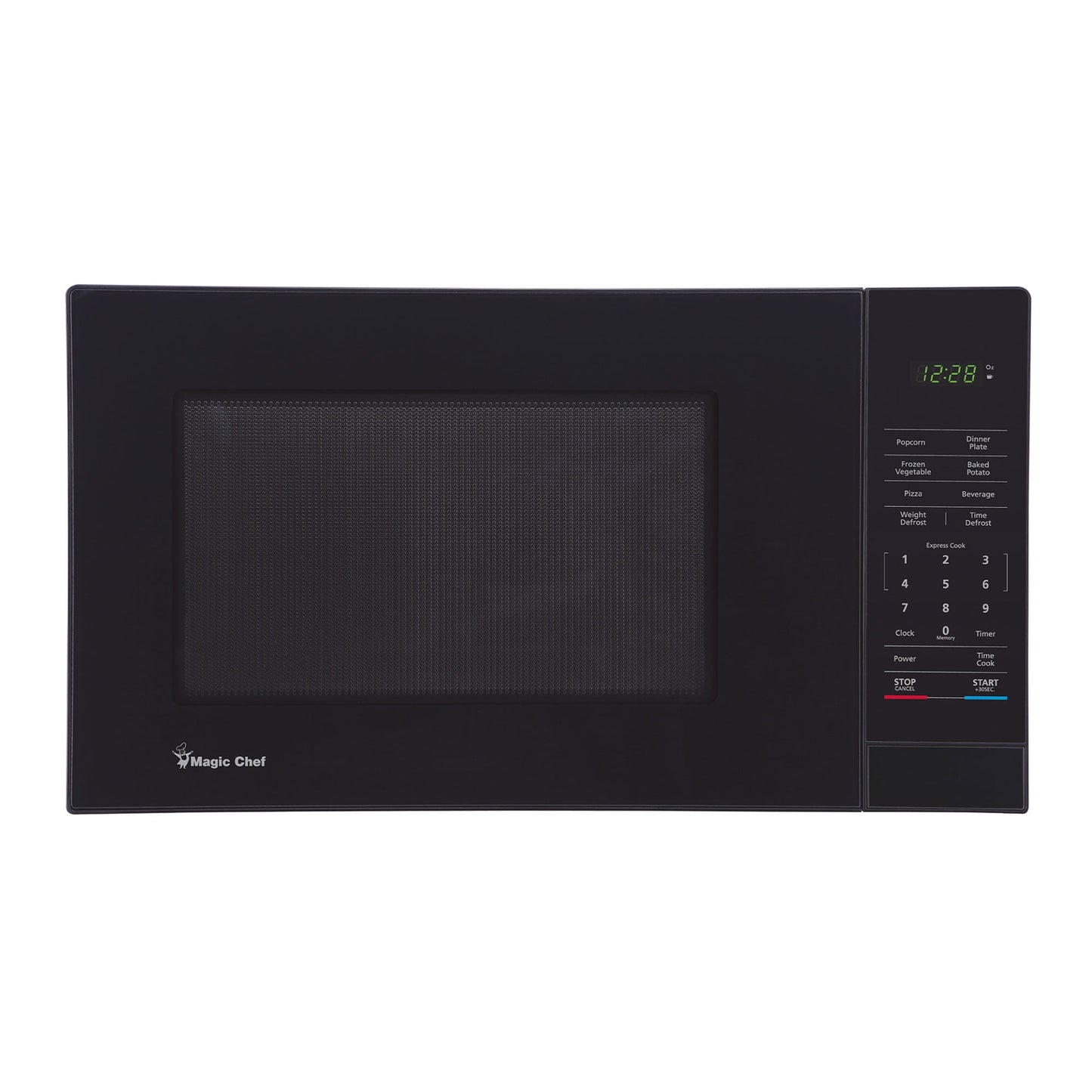 Magic Chef 1.6 Cu. ft. 1100W Countertop Microwave Oven with Push-Button Door in Black, New