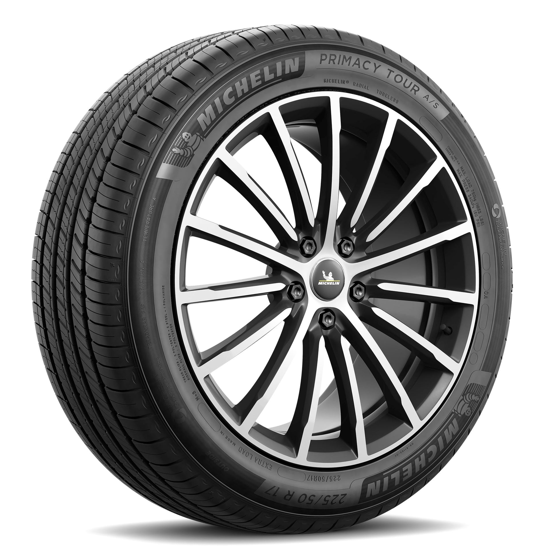 Michelin Primacy Tour AS 245/45R18 96V Fits: 2016-23 Chevrolet Malibu LT, 2009-14 Acura TL SH-AWD