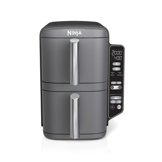Ninja DoubleStack XL 2-Basket Air Fryer, DoubleStack Technology Cooks 4 Foods at Once, Space Saving Design, 10 QT, 4-in-1, Smart Finish & Match Cook, SL400