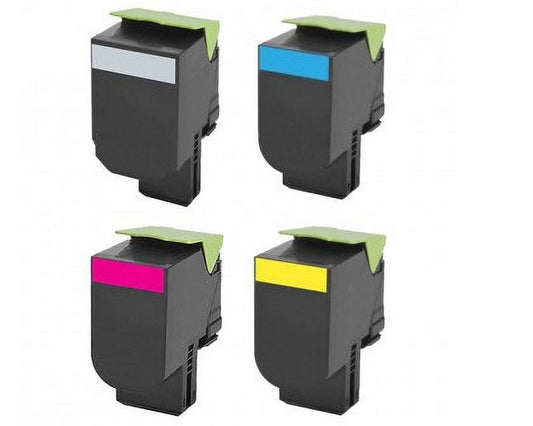 Remanufactured Lexmark 80C1SK0 / 80C1SC0 / 80C1SM0 / 80C1SY0 toner cartridges - 4-pack