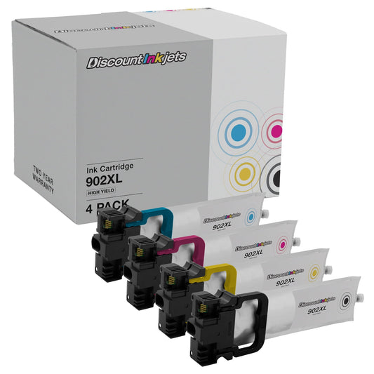 Replacements for Epson 902 XL Ink Cartridges Set of 4 B, M, C, Y Compatible with Epson WorkForce Pro: WF-C5210, WF-C5290, WF-C5710, WF-C5790, WF-C5790DW