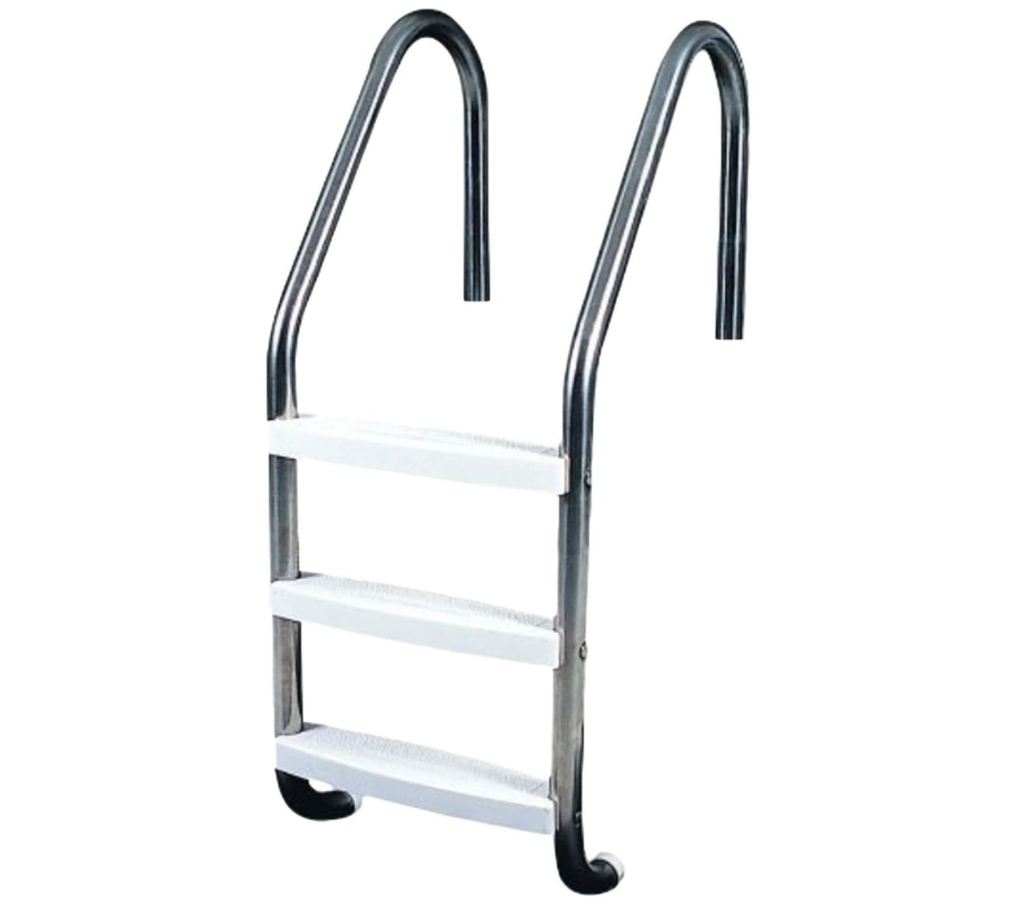 52" Silver and White Three Step In-Ground Swimming Pool Deck L