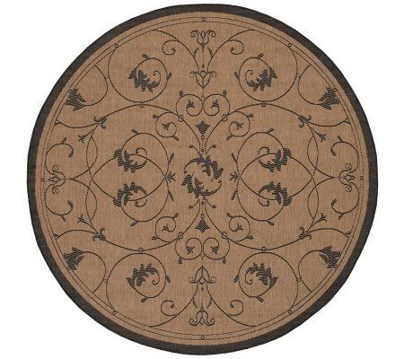 Couristan Recife Veranda Indoor/Outdoor 7'6"Diam Round Rug