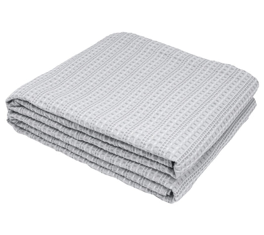 Waffle Gray King Blanket by Valerie