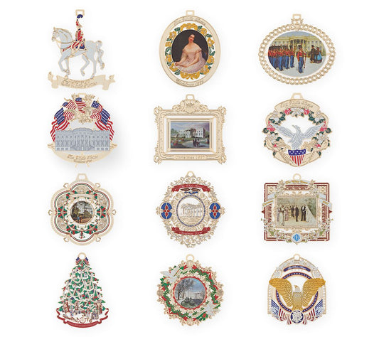 The White House Christmas Replica Ornament Miniatures -2nd Set