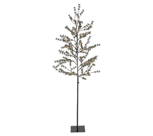 82.67" Electric Icy Tree w Warm White Lights by Gerson Co