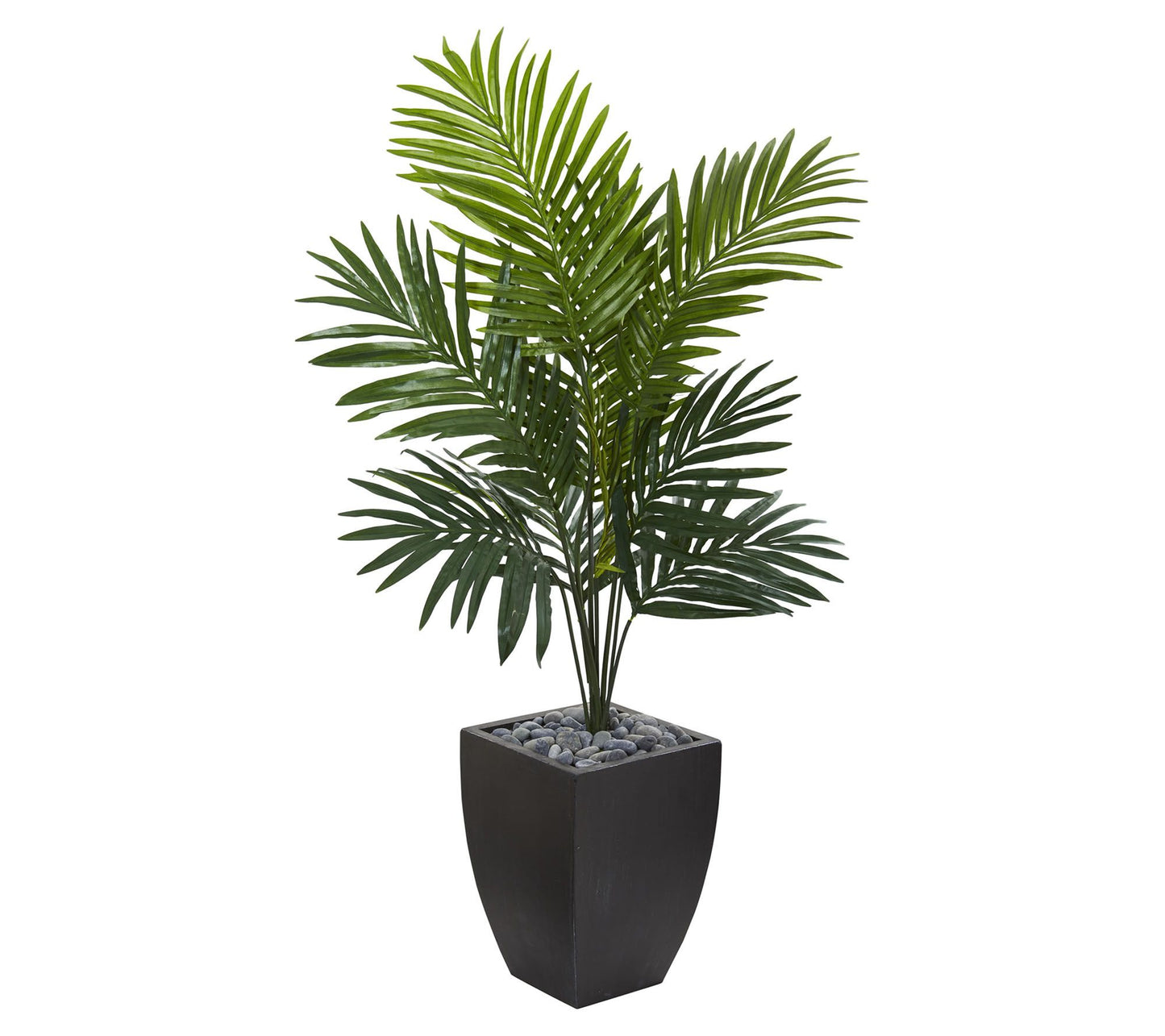 4.5' Kentia Palm Tree in Black Planter by Nearly Natural