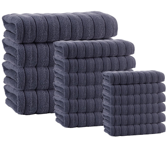 Vague Turkish Cotton 16-Piece Towel Set