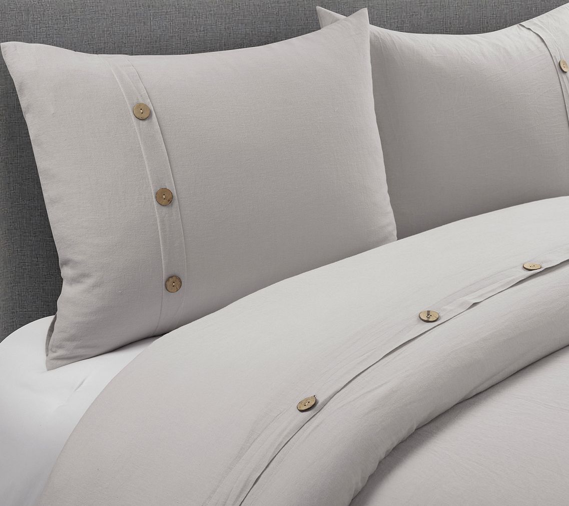 Belgian Flax Duvet Cover 3-Piece Set King/CK byLush Decor