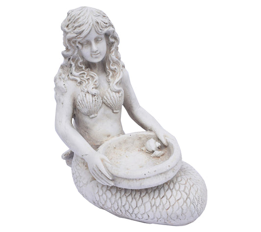 Cold Cast Mermaid Birdbath by Santa's Workshop
