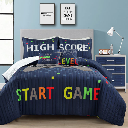 Video Games 5Pc Full/Queen Quilt Set by Lush Decor
