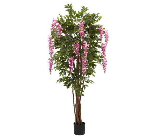 6.5' Wisteria Silk Tree by Nearly Natural