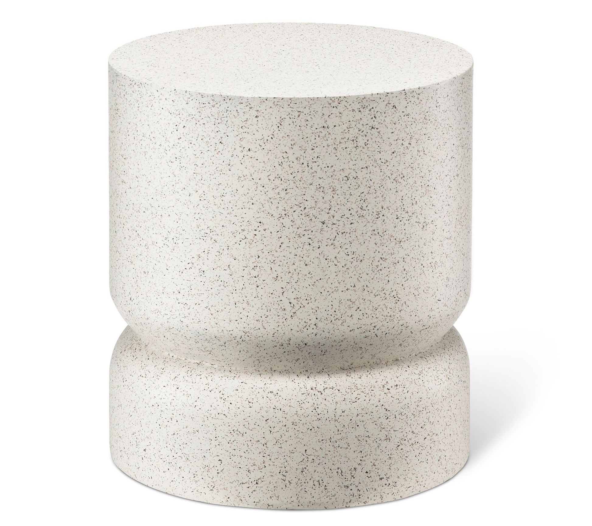 Glitzhome 17" Faux Terrazzo Garden Stool Table or Plinth