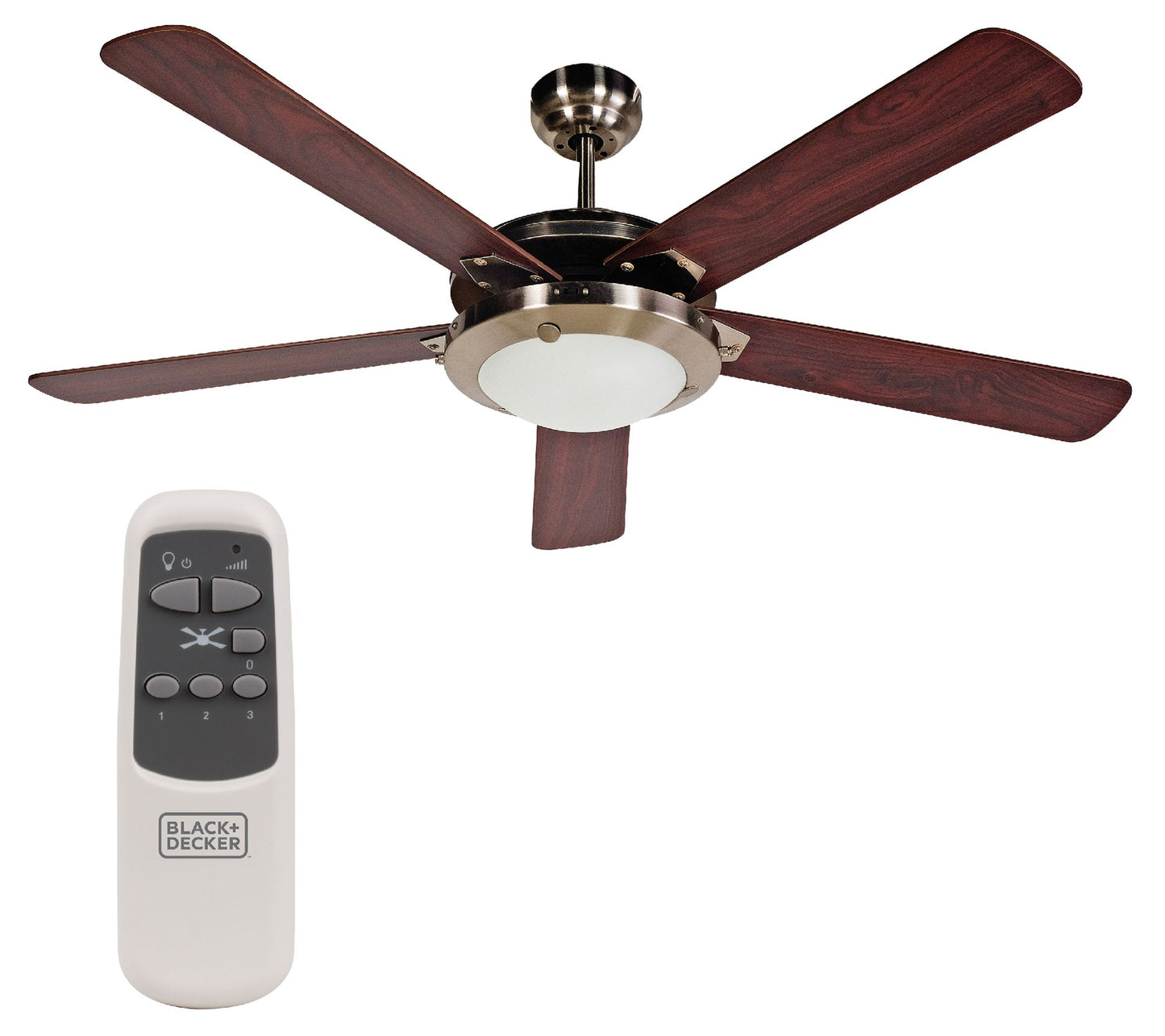 BLACK+DECKER 52 in. Ceiling Fa n with Remote C ontrol,5 Blades