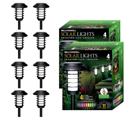 Bell + Howell Color Changing Solar Powered Pathway Lights 8 pk