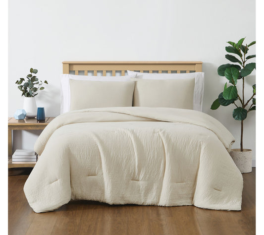 Truly Soft Cozy Gauze King 3 Piece Comforter Set