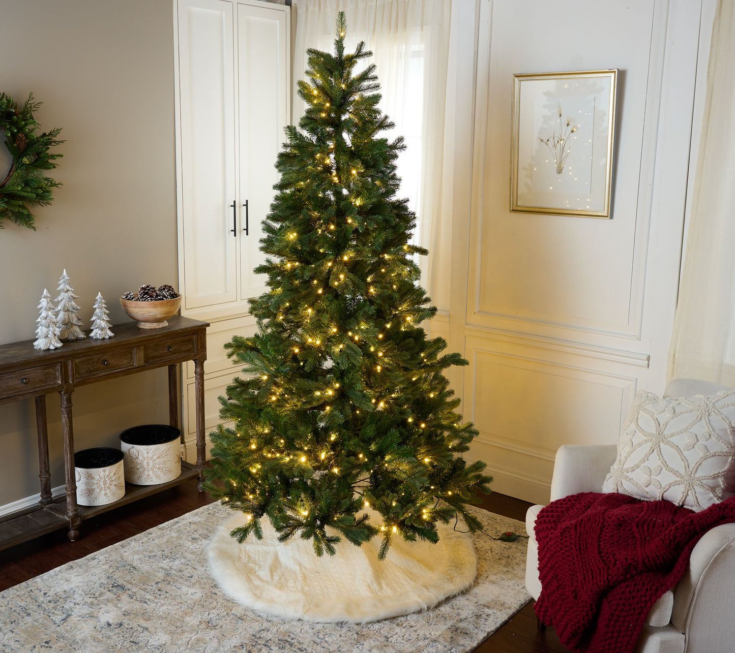 7' Twinkling Natural Touch Spruce Tree by Valerie