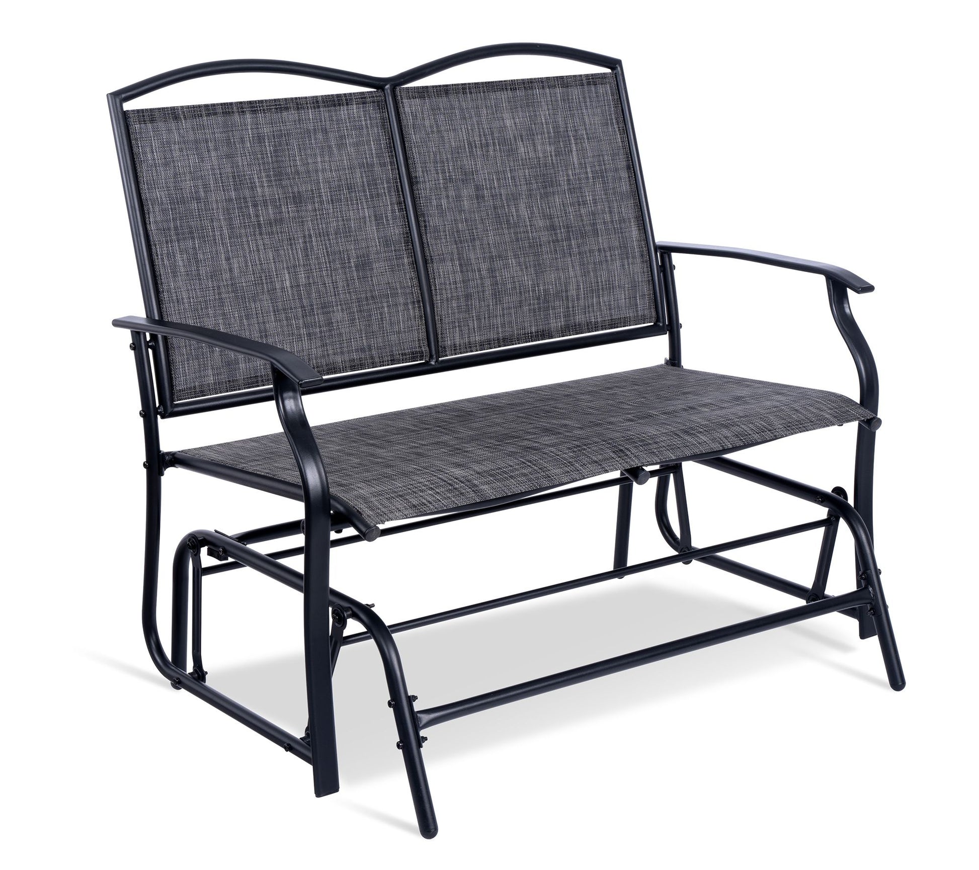 Backyard Expressions 2-Person Patio Glider GreySling Fabric