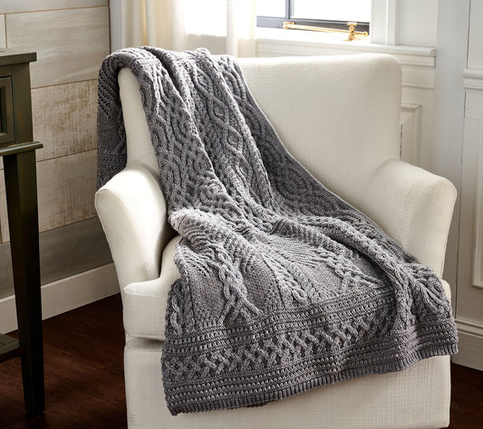 Aran Crafts Merino Wool Tree of Life 40"x60" Throw Blanket