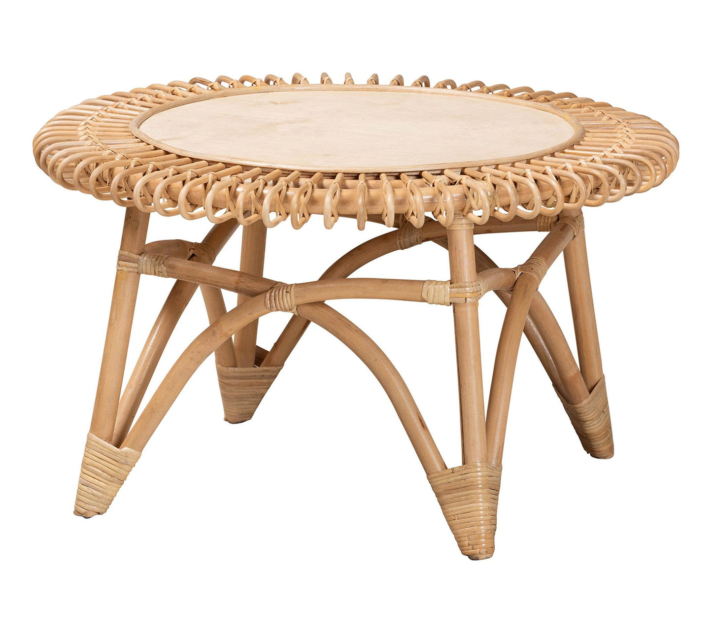 bali & pari Elani Natural Rattan Coffee Table