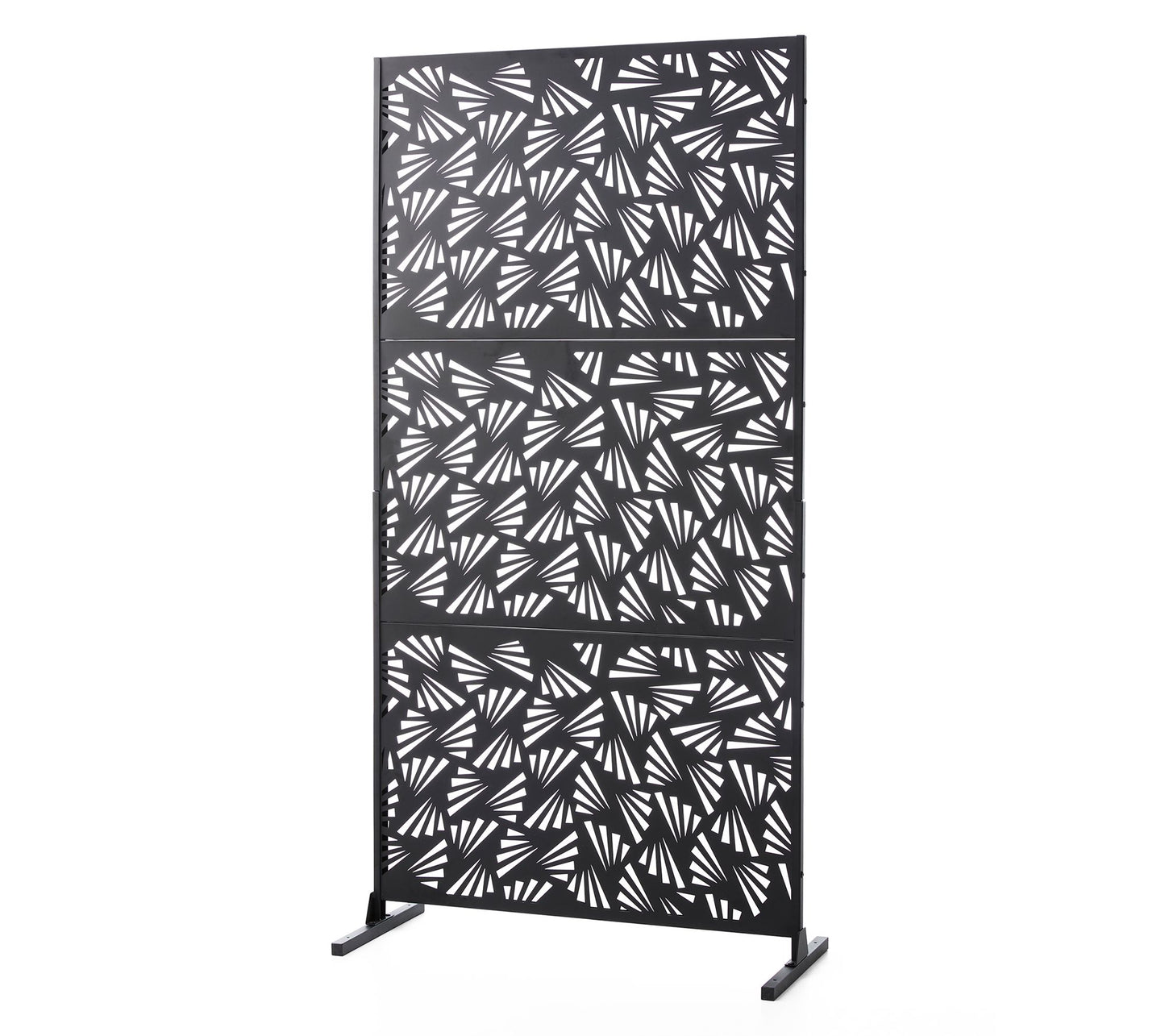 Glitzhome 6ft In-or-Outdoor Galvanized Steel Privacy Screen