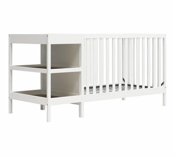 Baby Relax Ema 3-in-1 Convertible Crib & Changer Combo- White