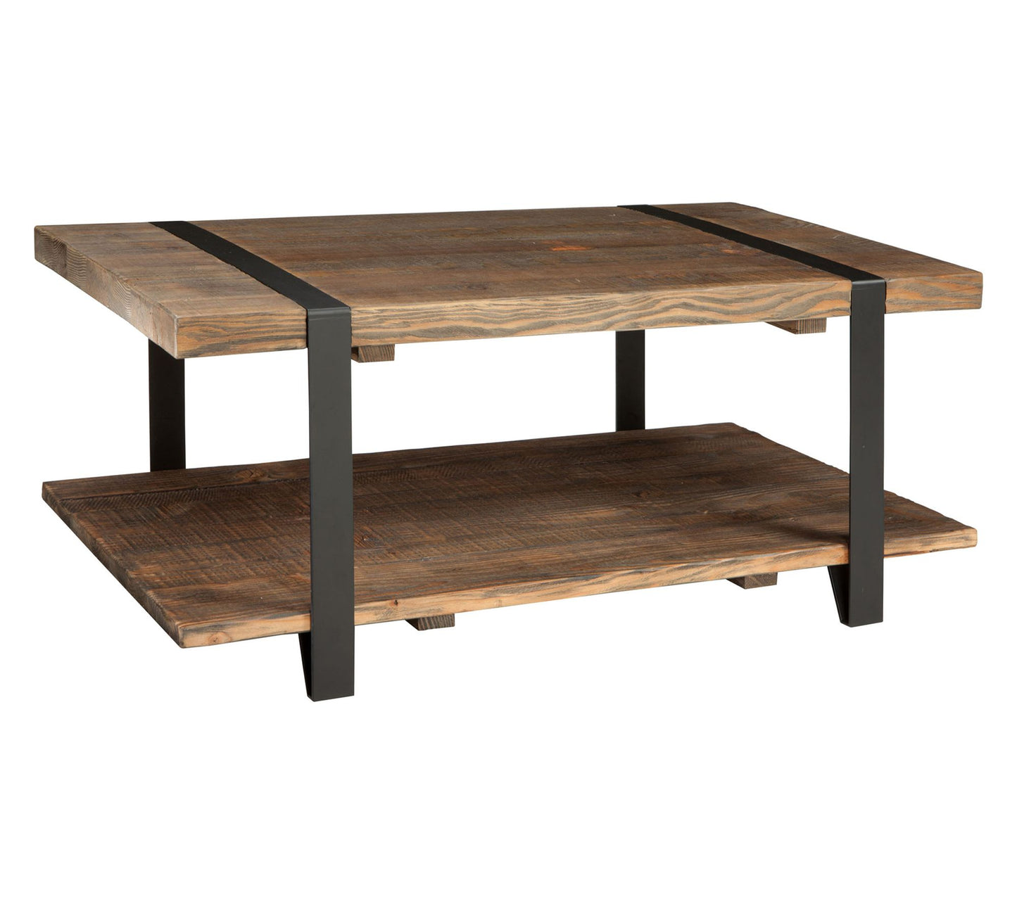 Alaterre Furniture Stowe 42" Coffee Table Unique Strap Design
