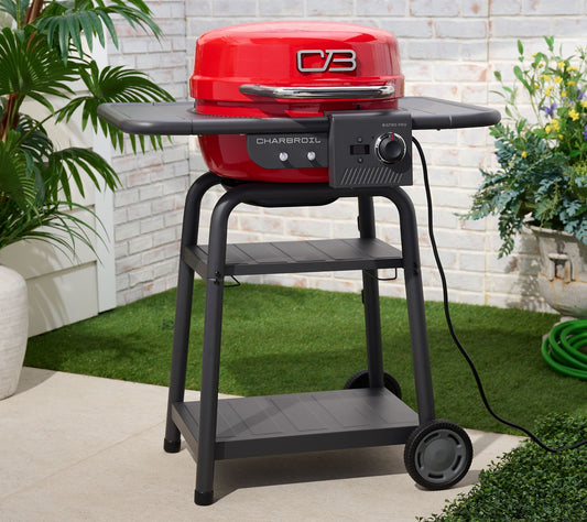 CharBroil Bistro Pro Electric Outdoor Grill + Griddle w/Cover