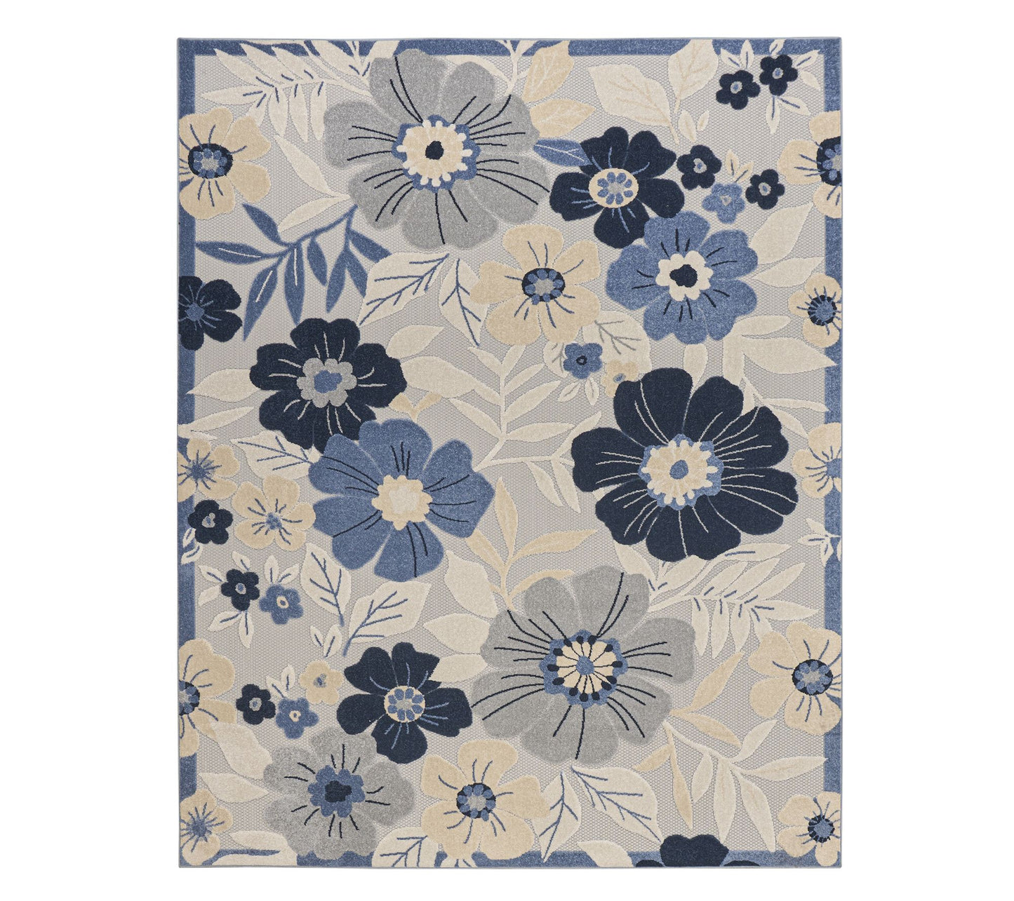 Nourison Home Poppy Floral Print Indoor/ Outdoor 7'10"x9'10" Rug