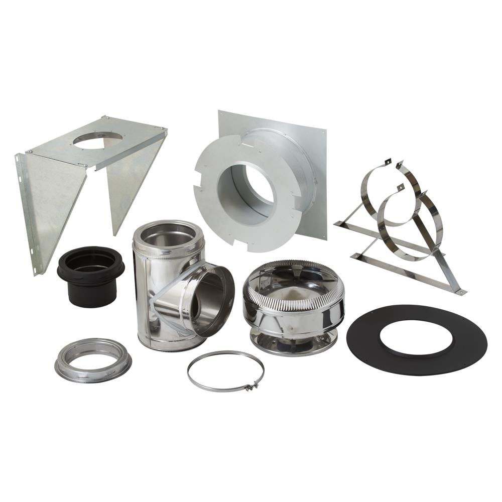SuperVent 11-Piece Chimney Pipe Accessory Kit for Wall Support JSC6WSK