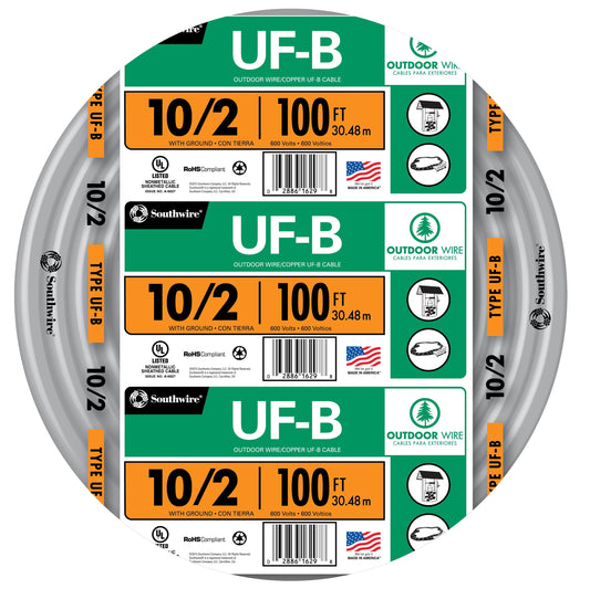 Southwire 100-ft 10/2 UF-B Wire W/G (By-the-roll) 13056728