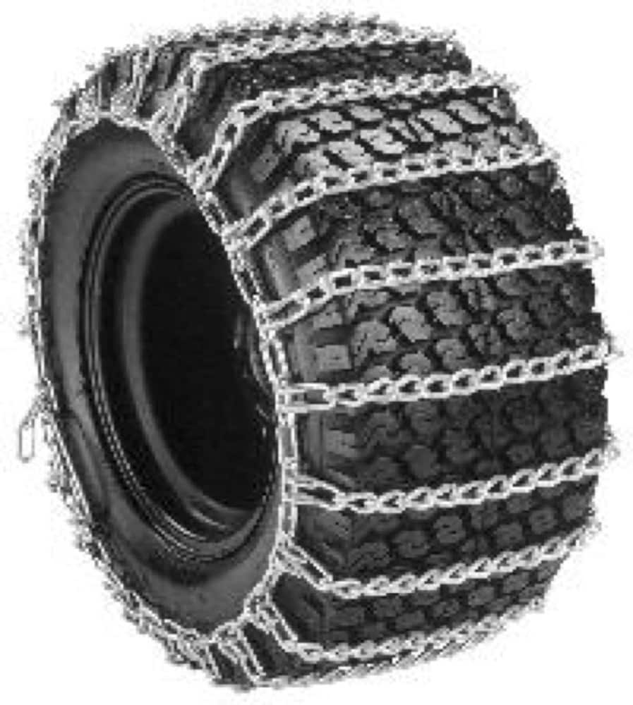 Husqvarna 22-in Tire Chains for Riding Lawn Mower, Provides Secure Traction for Snow Blade or Snow Blower Attachments, Fits 22-in x 9.5-in x 12-in Tires 531307186