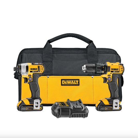 DEWALT 2-Tool 20-Volt Max Power Tool Combo Kit with Soft Case (2-Batteries and charger Included) DCK280C2