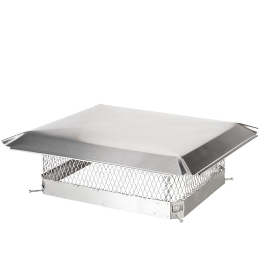 Shelter 17-in W x 21-in L Stainless Steel Rectangular Chimney Cap SSC1721U