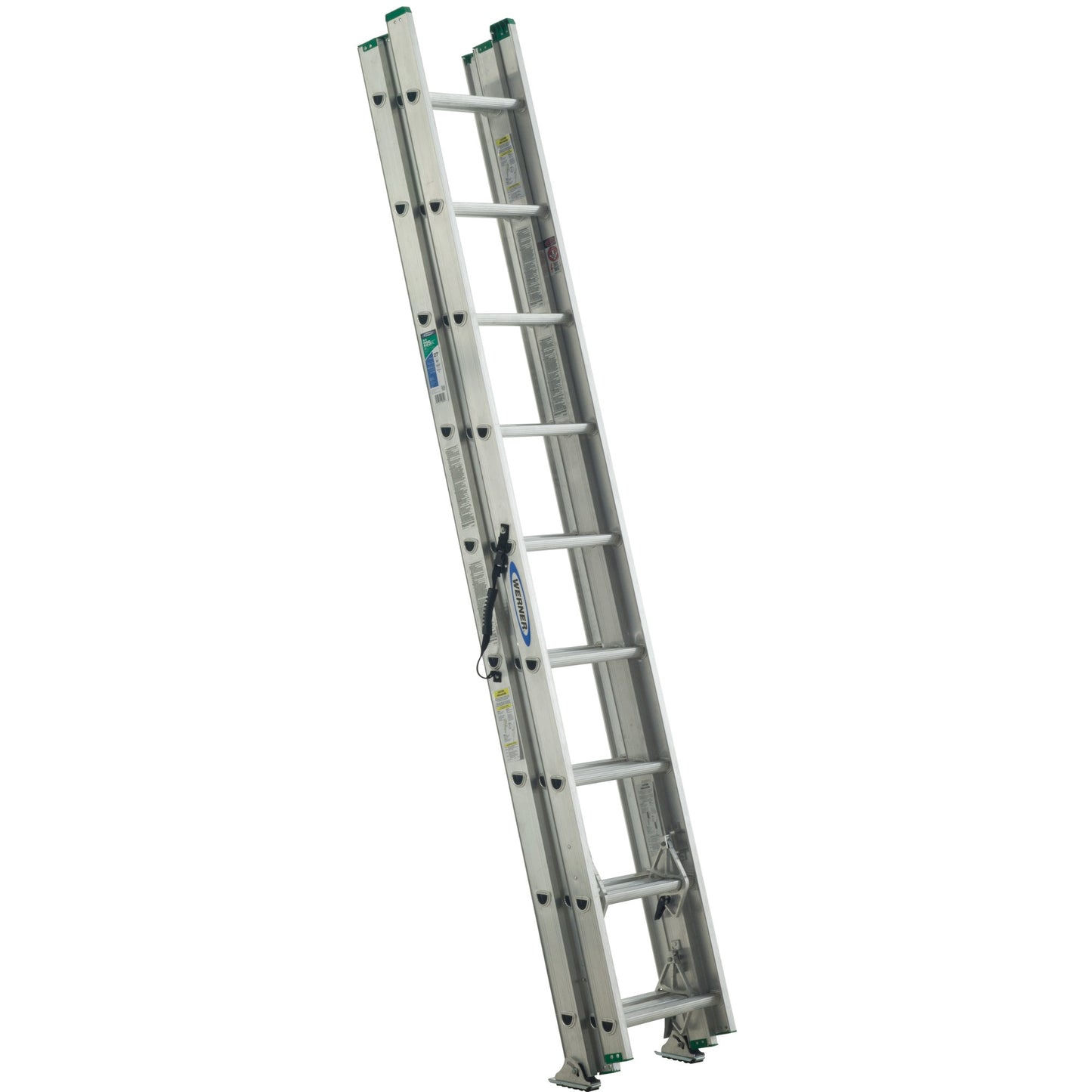 Werner D1200-3 24-ft Aluminum Type 2- 225-lb Load Capacity Extension Ladder D1224-3