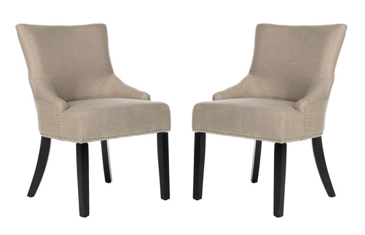 Safavieh Set of 2 Lotus Contemporary/Modern Upholstered Side Chair (Wood Frame)