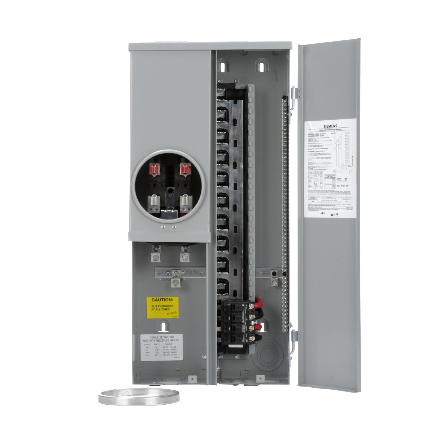 Siemens 200-Amp 20-Spaces 40-Circuit Outdoor Main Breaker Meter Combo Load Center MC2040B1200ESC